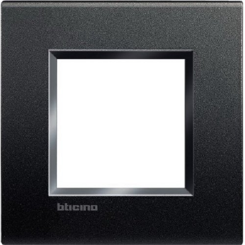 Рамка прямоугольная Legrand BTicino LivingLight 2 мод антрацит  картинка